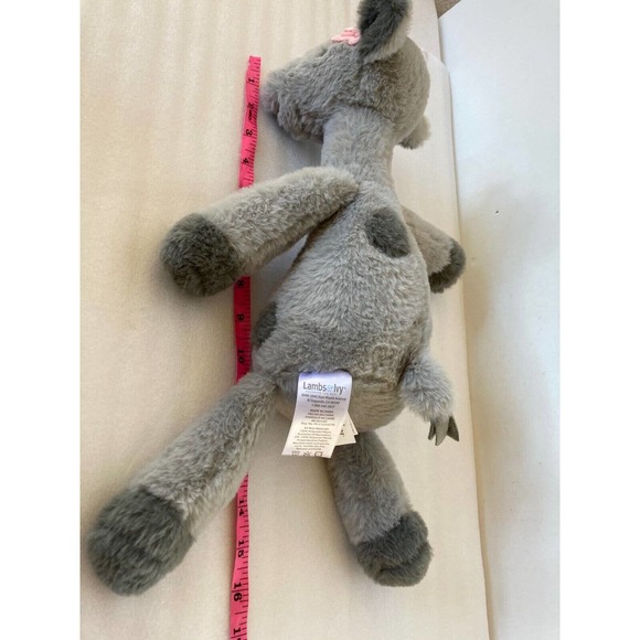 Lambs and Ivy Skylar Plush Stuffed Animal Giraffe Gray Pink Flowers - Picture 5 of 7